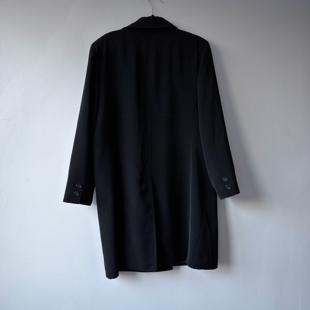 Classic Black‎ Women's Button Down Coat - Picture 4 of 4
